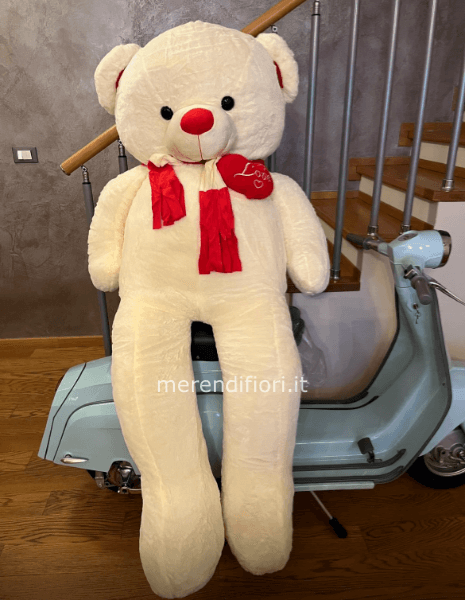 Orso peluche gigante I love altezza cm 180